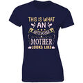 Mothers Day 2024 Damen T-Shirt This Is What An Awesome Mother Look Like Geschenk