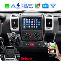 Für Fiat Ducato 2007-2023 9'' Carplay Android 13 Autoradio GPS Navi WIFI USB 32G