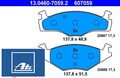 Ate 13.0460-7059.2 Bremsbelagsatz für Scheibenbremse Bremsbelagsatz 