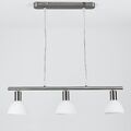 Stilvolle Pendelleuchte 3x E14 in Nickel Leuchte Hängelampe Modern Decke Glas