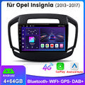 Carplay Android 13 Für Opel Insignia 2013-17 Autoradio GPS NAVI DAB 4+64G SWC BT