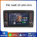 Android 13 Für AUDI A3 S3 RS3 8P 8V 8PA Autoradio NAVI GPS CarPlay 2GB+64GB NEU