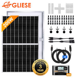 Gliese 200W 12V Mono Solarpanel Solar Set Solarmodul für Wohnmobil/Haus/Balkon