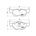 1x Bremsbelagsatz, Scheibenbremse BREMBO P 06 038 passend für BMW