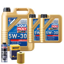 Motoröl 5W30 LIQUI MOLY Longlife Iii 7L+HENGST Ölfilter +Spülung