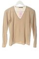 STRAUSS V-Ausschnitt-Pullover Damen Gr. DE 38 creme Casual-Look