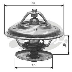 Gates Thermostat, Kühlmittel für CHRYSLER DODGE FORD JEEP LAND ROVER OPEL