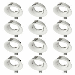 12x Einbau Strahler Rahmen weiß schwenkbar Decke LED Halogen Leuchte GU10 SEBSON