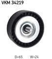 SKF Umlenk-/Führungsrolle Keilrippenriemen VKM 34219 65mm für FORD FIESTA 7 HJ 6