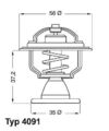 BorgWarner (Wahler) Thermostat, Kühlmittel 4091.82D für AUTOBIANCHI