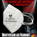 FFP2 Atemschutzmaske Mundschutz Mundmaske Zertifiziert CE 2163 Corona No Thanks!