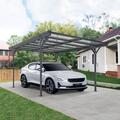 Aluminium Carport Flachdach Bogendach Überdachung 5 x 3 m grau anthrazit KFZ PKW