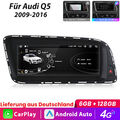 6+128G BT Carplay Für Audi Q5 2009-2016 Android 13 Autoradio WIFI GPS Navi DAB+