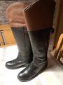 Weitschaftstiefel Damen von redfoot, Gr. DE 38 schwarz/braun Reiterstiefel