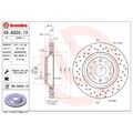 2x Bremsscheibe BREMBO 09.A200.1X passend für AUDI SEAT VW VW (FAW) VW (SVW)