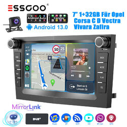 7”Android 13 Autoradio Für Opel Zafira B Corsa C D Carplay GPS Navi WIFI DAB KAM