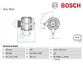 Generator BOSCH 0986041510 für VW Golf IV Bora Bora Variant