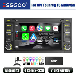 7" Android 13 Auto DAB+ 2+32G Carplay Autoradio GPS für VW Touareg T5 Multivan V