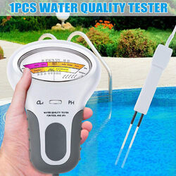 Digital PH Wert Chlor Wasser Messgerät Messer Tester Meter Aquarium Pool Prüfer