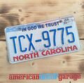 USA Nummernschild*US Kennzeichen*License plate *North Carolina In GOD we Trust*