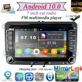 Autoradio Android 10.0 GPS Navi 2 DIN Für VW GOLF 5 6 Passat Touran Polo Caddy