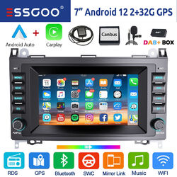 Autoradio DAB+ Android 12 Carplay Navi RDS Für Mercedes A B Klasse W169 W245 639