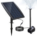 2,5W 200l/h Teichpumpe Solarpumpe Gartenteich Set Pumpenset Springbrunnen G D8W1