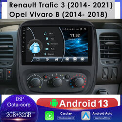 Android 13 Für Opel Vivaro B Renault Trafic DAB+ CarPlay Autoradio Navi DSP 4G