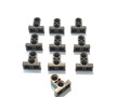 10x Lego Technic Verbinder Pin Brick 1x2 #32530 - dunkel Grau