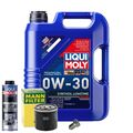 Motoröl 0W30 LIQUI MOLY 5L+MANN Ölfilter+Spülung+Ölablassschraube