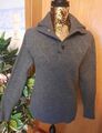 CALAMAR. 100%- Wolle  Rollkragen Pullover.  mit Zopfmuster. Grau. Gr.S/36