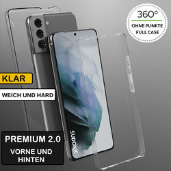 360° Hülle Für Samsung S24 S23 S22 S21 Plus S10 S20 A55 Klar Rundum Full Cover