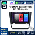 Android 13 4+64G 9"Autoradio Für BMW 1er E81 E82 E87 E88 2004-2011 GPS DAB+