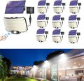 234 LED Solarleuchte mit Bewegungsmelder Außen Fluter Strahler Garten Solarlampe