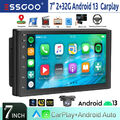 2 DIN 7 Zoll 32G Android 13 Carplay Autoradio GPS NAVI Bluetooth WiFi RDS FM KAM