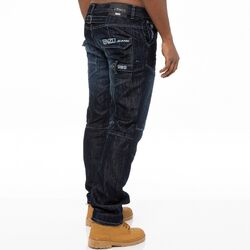 Enzo Herrenjeans gerades Bein normale Passform Denim-Hose Hose alle UK Taillengrößen