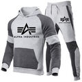 Sportanzug Alpha Industries Herren Hoodie Anzug Casual Jogginganzug2024 DE