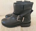 BRONX ECHTLEDER DAMEN STIEFELETTE SCHWARZ GR.38  -NP 159,90  - NEU 