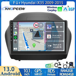 DAB+ Apple Carplay Für Hyundai ix35 2009-2015 64GB Android 13 Autoradio GPS NAVI