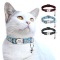 Reflektierend Personalisiert Katzenhalsband mit Namen Sicherheitsverschluss Bell