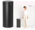 Brabantia Mülleimer Touch Bin Stahl Schwarz 30L Abfalleimer H: 72 Soft-Touch *