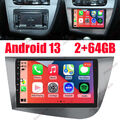 2+64GB Android 13 Carplay Autoradio GPS Wifi BT für Seat Leon MK2 1P1 2005-2012