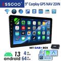 DAB+ Android 13 4+64G Carplay Autoradio Doppel 2 DIN GPS Navi RDS Bluetooth WIFI