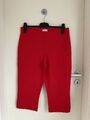 TCHIBO Damen Stretch 3/4 Hose Gr. 42 Rot Gummibund Neuwertig Viskose