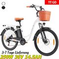 TTGO 26Zoll E-Bike Elektrofahrrad E-Citybike Pedelec Shimano 6-Gang Damen/Herren