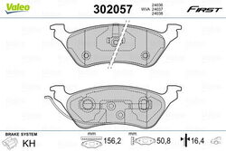 VALEO 302057 Bremsbelagsatz, Scheibenbremse für CHRYSLER,DODGE