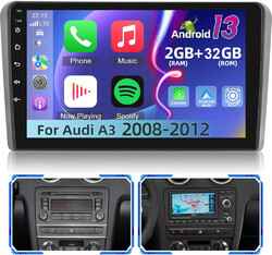 Android 13 Autoradio Carplay GPS Sat Navi BT RDS 2+32G für Audi A3 S3 RS3 8P 8V