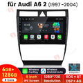 8-Kern 6+128GB Android 13 Carplay Autoradio GPS 4G Für AUDI A6 S6 RS6 1997-2004