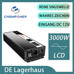 Reiner Sinus  Wechselrichter 3000watt Spannungswandler12V 230V Fernbedienung