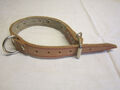 Hundehalsband aus starken Rindleder natur mit Filz unterlegt Br. 25mm / 35-45 cm